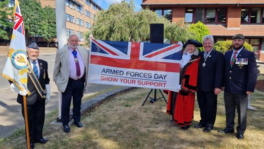 Armed Forces flag raising 2025