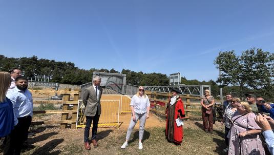 M3 footbridge opening event