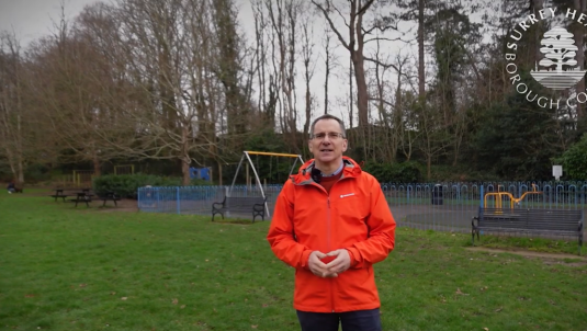 Leader of Surrey Heath Borough Council giving an update on the annual plan and Council Tax