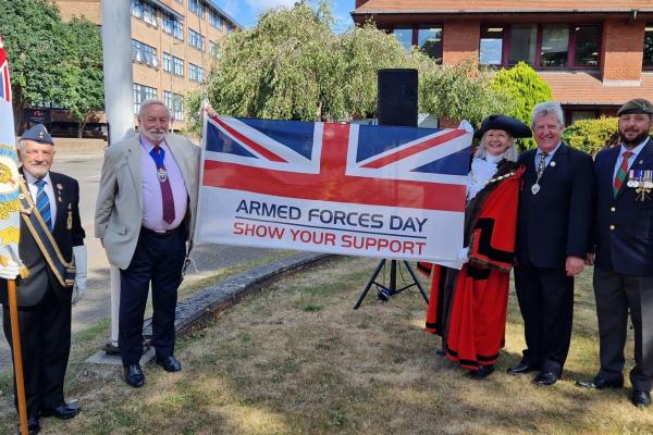 Armed Forces flag raising 2025