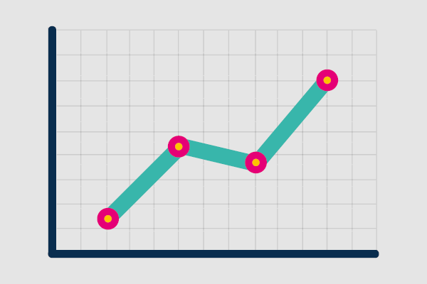 Decorative line graph