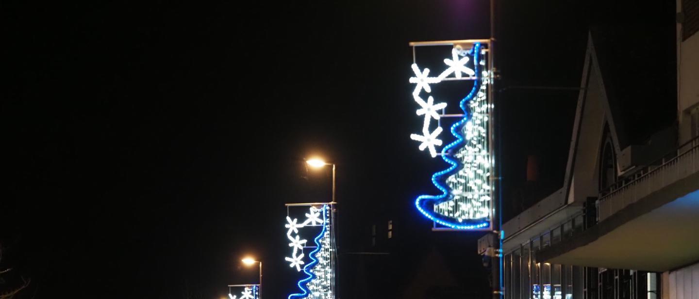Christmas lights in Camberley