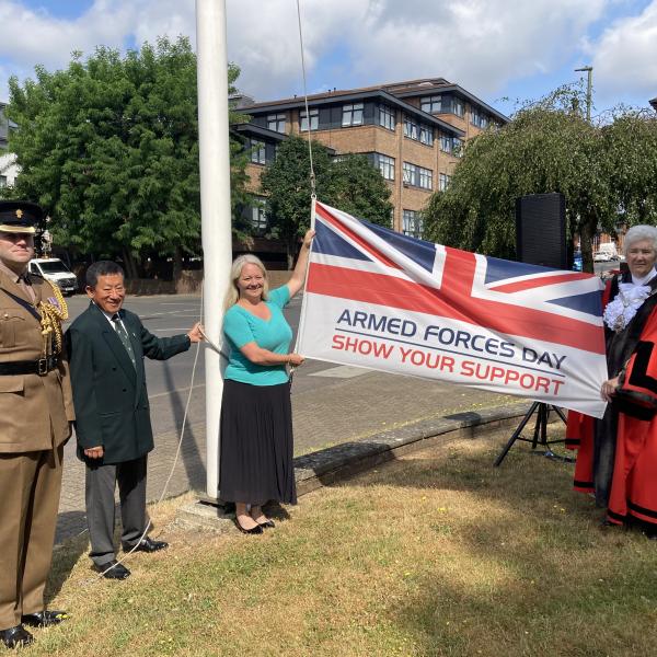 Surrey Heath Borough Council fly the flag for Armed Forces Day 2023 