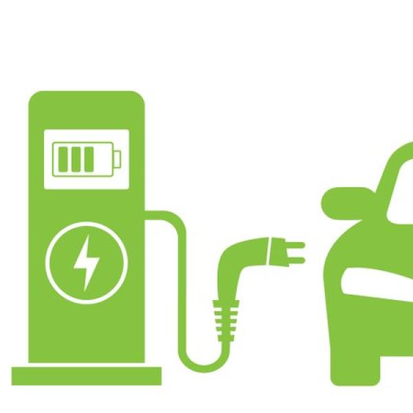 Illustration of an electric vehicle charging