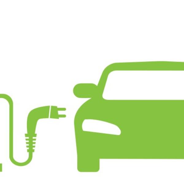 Illustration of an electric vehicle charging.