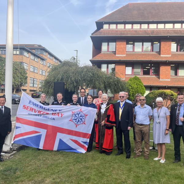 Flag raising ceremony for National Emergency Services Day