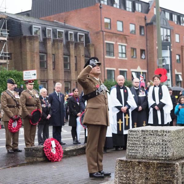 Remembrance Sunday parade Camberley