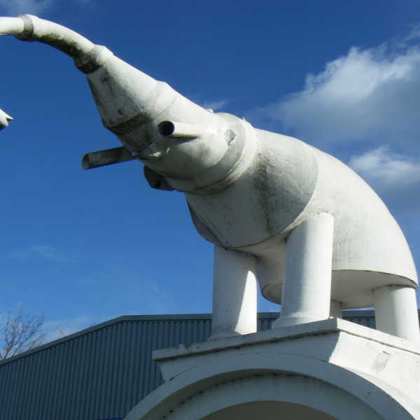 An image of the Camberley Elephant sculpture.