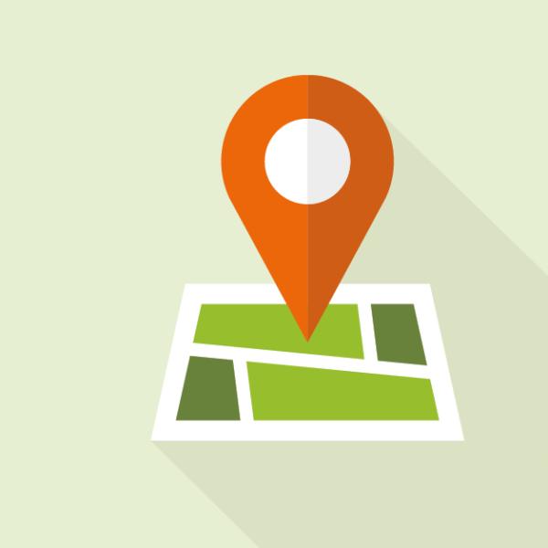 Light green background, large orange location pin on green and white map. The Electoral Commission logo bottom left, Your Vote Matters Don't Lose It with X logo bottom right.