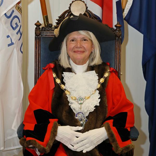 Mayor of Surrey Heath Cllr Louise Ashbery (seated) 