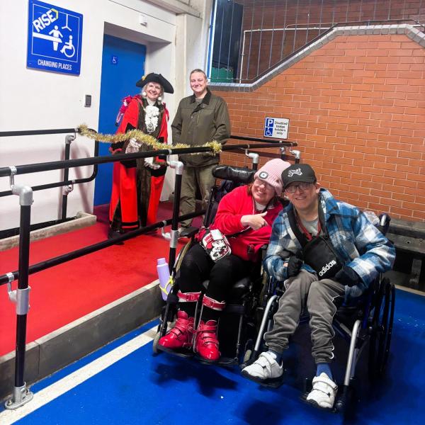 The mayor opening the new Changing Places facility in Camberley