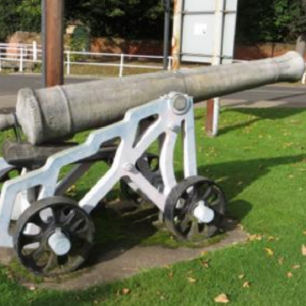 cannon on gun carriage