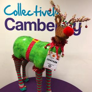 decorated model reindeer