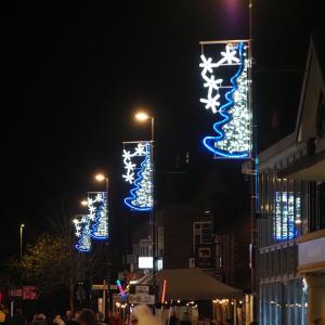 Christmas lights in Camberley